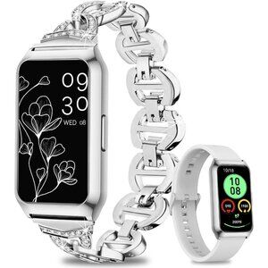 Smart Watch,Fitness Tracker Watch 7 Day+ Battery with Heart Rate/Step Counter/Ca